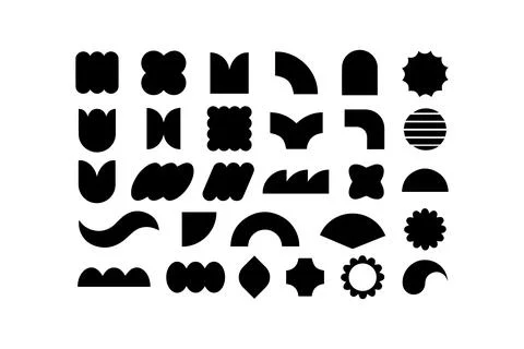 Abstract Geometric Shapes Collection. Vector icon. Stock Illustration