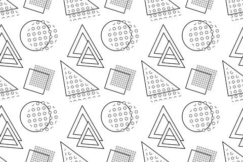 Abstract Geometric Shapes Coloring Page Stock Illustration