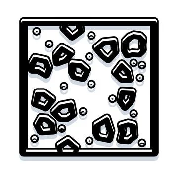 Abstract geometric shapes composition creating unique pattern Illustrazione stock