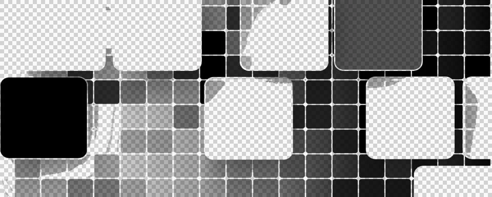 Abstract Geometric Shapes Composition on Grid Background Modern PNG イラスト素材