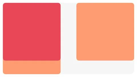 Abstract geometric shapes composition with warm coral and red tones for mod.. Illustrazione stock