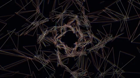 Abstract geometric shapes create dynamic motion and depth Stock Footage 340035603