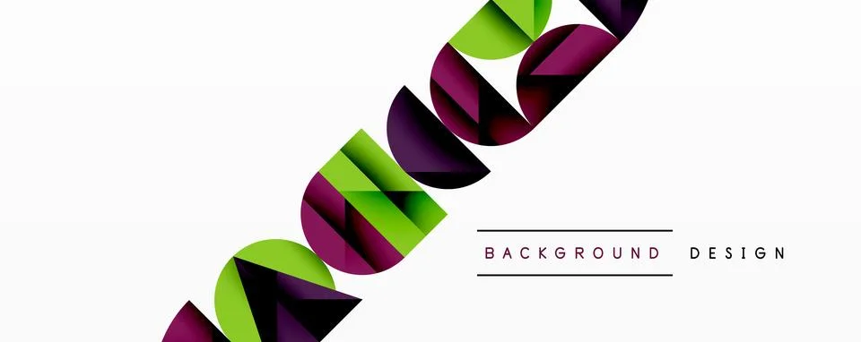 Abstract geometric shapes create dynamic visual flow. Modern design elements Stock Illustration