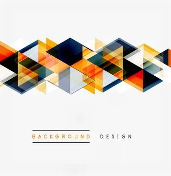 Abstract geometric shapes create dynamic pattern. Orange, yellow, gray, black 스톡 일러스트