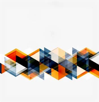 Abstract geometric shapes create dynamic pattern. Orange, blue, gray tones 스톡 일러스트
