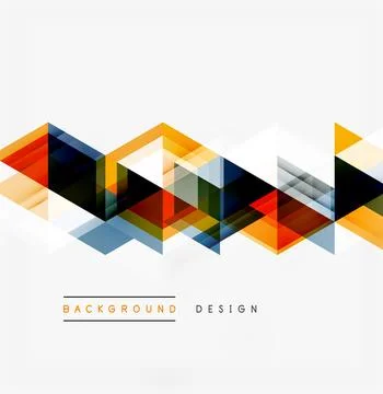 Abstract geometric shapes create dynamic pattern. Orange, blue, black colors イラスト素材