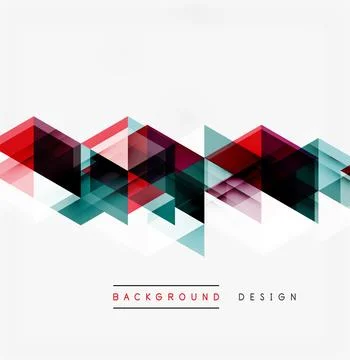 Abstract geometric shapes create dynamic pattern. Red, black, teal hues dom.. イラスト素材