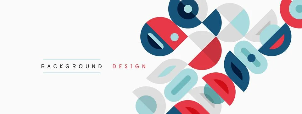 Abstract geometric shapes create dynamic background. Soft colors, modern de.. Stock Illustration