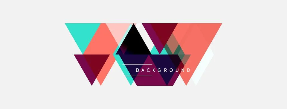 Abstract geometric shapes create dynamic background. Teal, pink, purple hues Stock Illustration