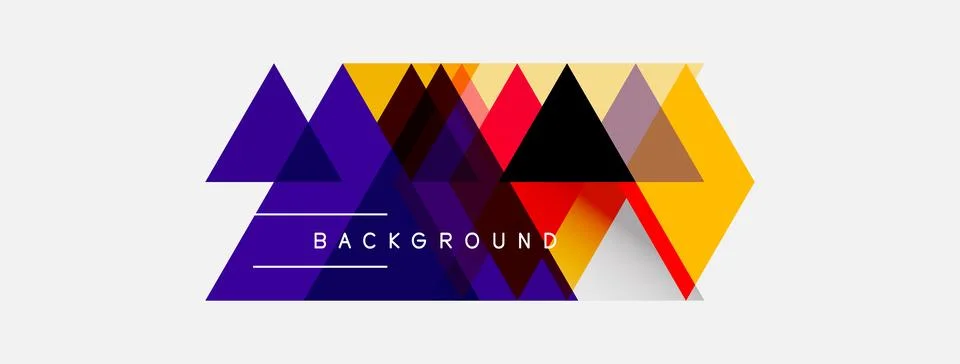 Abstract geometric shapes create vibrant background. Purple, red, gold tones Stock Illustration