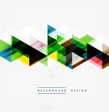 Abstract geometric shapes create vibrant wave pattern. Overlapping triangles Illustrazione stock