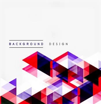 Abstract geometric shapes create vibrant background. Red, purple, black tones 스톡 일러스트