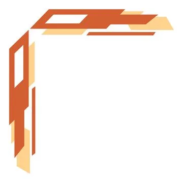 Abstract geometric shapes creating dynamic corner design Stock Illustration