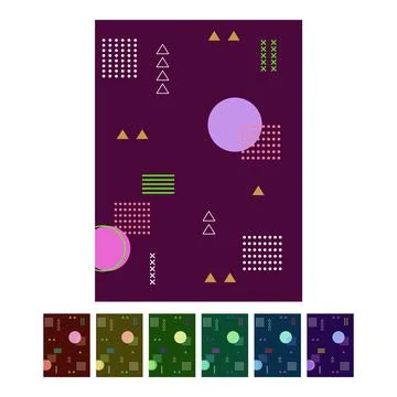 Abstract geometric shapes creating a memphis style background 스톡 일러스트
