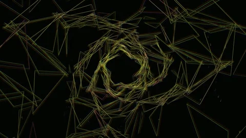 Abstract geometric shapes creating a spiral pattern with Stock Footage 340029051