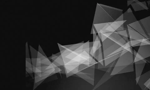 Abstract Geometric Shapes on Dark Background triangles Illustrazione stock