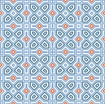 Abstract geometric shapes diagonal lines seamless pattern. Illustrazione stock