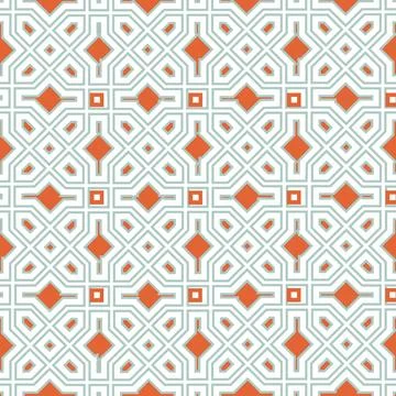 Abstract geometric shapes diagonal lines seamless pattern. Stock Illustration