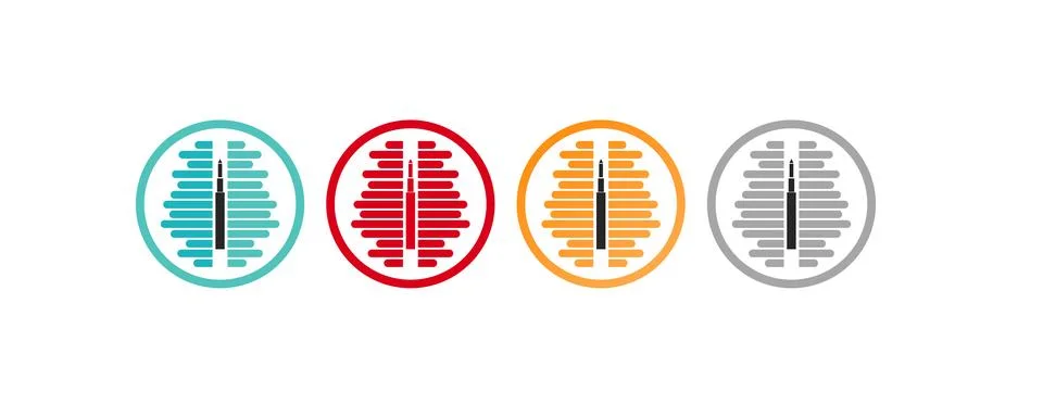 Abstract geometric shapes elements with diagonal lines . Stock Illustration