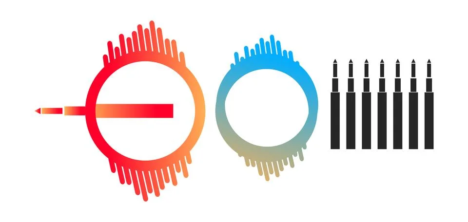 Abstract geometric shapes elements with diagonal lines . Stock Illustration