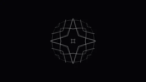 Abstract geometric shapes evolving on black background with subtle light an.. Stock Footage 341719363