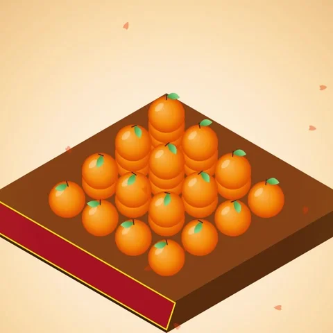 Abstract geometric shapes falling on warm brown background Stock Footage 344778116