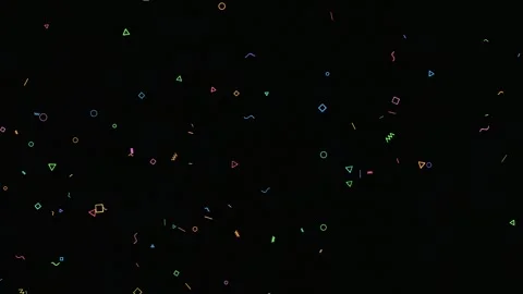 Abstract geometric shapes float against a dark background Stock Footage 327625589
