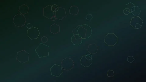 Abstract geometric shapes floating and rotating on a dark gradient backgrou.. Stock-Footage 340502224