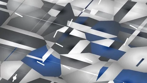 Abstract Geometric Shapes Floating in Bright Modern Space Stock Footage 327602332