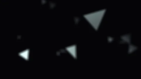Abstract geometric shapes floating in a dark cinematic space with subtle li.. Stock Footage 340947561