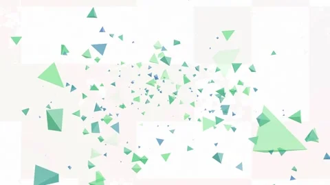 Abstract geometric shapes floating on white background Stock Footage 322906229