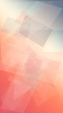 Abstract geometric shapes form a soft pastel peach and blue gradient backgr.. Stock Illustration