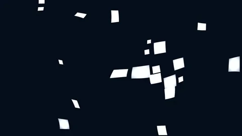Abstract geometric shapes gently drifting in dark cosmic atmosphere with su.. Stock Footage 340942453