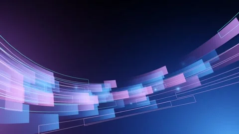 Abstract Geometric Shapes with Gradient Light Stock Footage 277532746