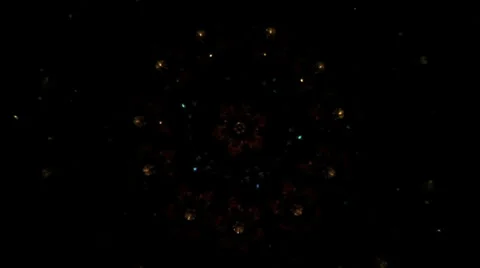 Abstract geometric shapes inside mirror kaleidoscope toy Stock Footage 38397717