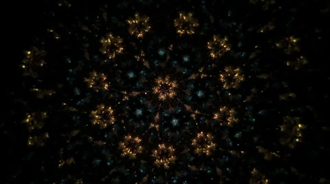 Abstract geometric shapes inside mirror kaleidoscope toy Stock Footage 38398864