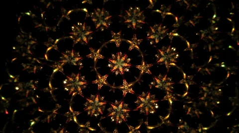 Abstract geometric shapes inside mirror kaleidoscope toy Stock Footage 38400224
