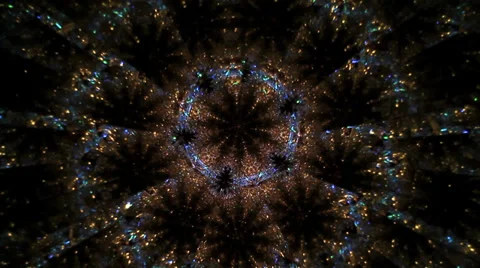 Abstract geometric shapes inside mirror kaleidoscope toy Stock Footage 38404924