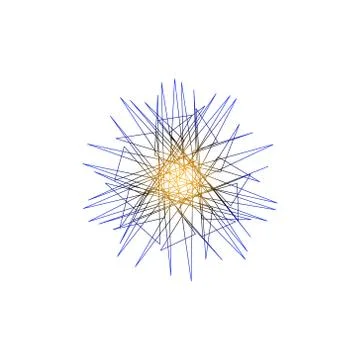 Abstract geometric shapes of lines. Vector outline illustration. Stock Illustration