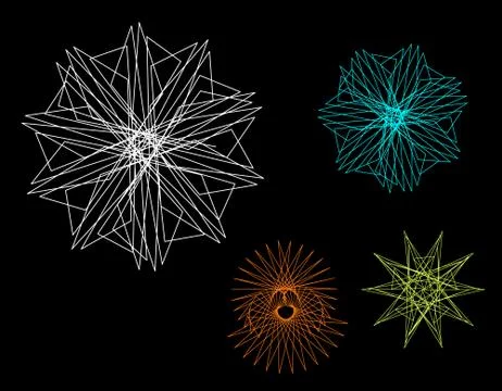 Abstract geometric shapes of lines. Vector outline illustration. Sacred geome 스톡 일러스트