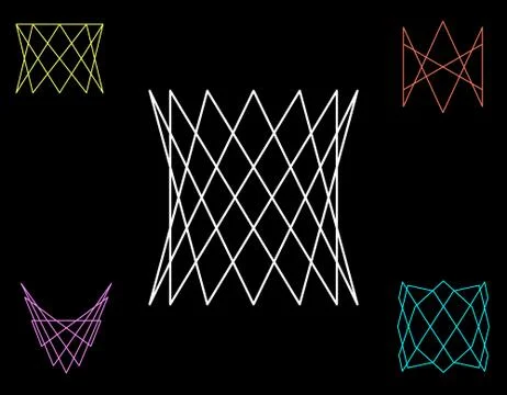 Abstract geometric shapes of lines. Vector outline illustration. Sacred geome 스톡 일러스트