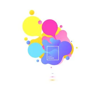 Abstract geometric shapes. Liquid gradient banners isolated on white. Fluid Stock Illustration