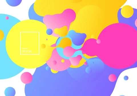 Abstract geometric shapes. Liquid gradient banners isolated on white. Fluid Stock Illustration