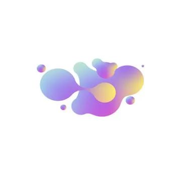Abstract geometric shapes. Liquid gradient banners isolated on white. Fluid 스톡 일러스트