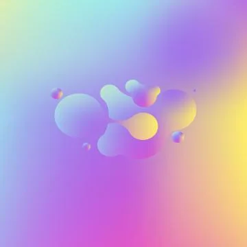 Abstract geometric shapes. Liquid gradient banners isolated on white. Fluid 스톡 일러스트