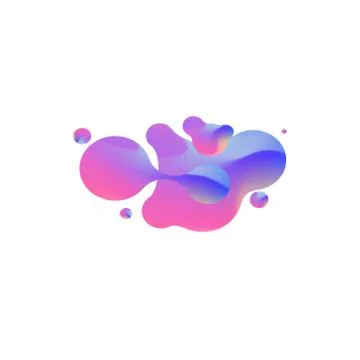 Abstract geometric shapes. Liquid gradient banners isolated on white. Fluid Stock-Illustration