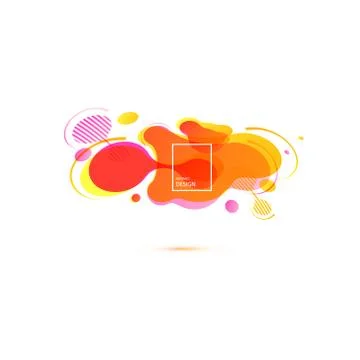 Abstract geometric shapes. Liquid gradient banners isolated on white background Stock Illustration