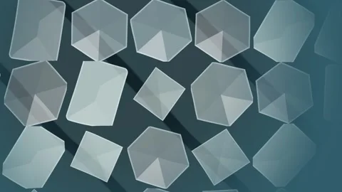Abstract geometric shapes loop against a dark, subtly lit background Stock Footage 325772429