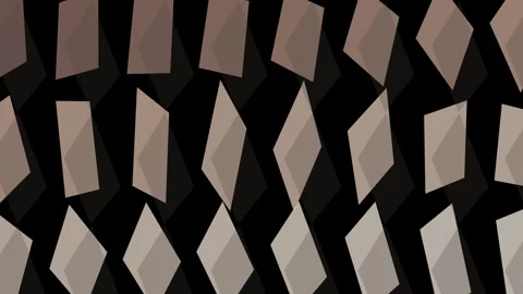 Abstract geometric shapes looping animation with glowing rhombuses and dark.. 库存影片 347793798