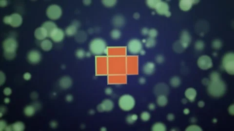 Abstract geometric shapes morph and connect on a blue background Stock Footage 327337401